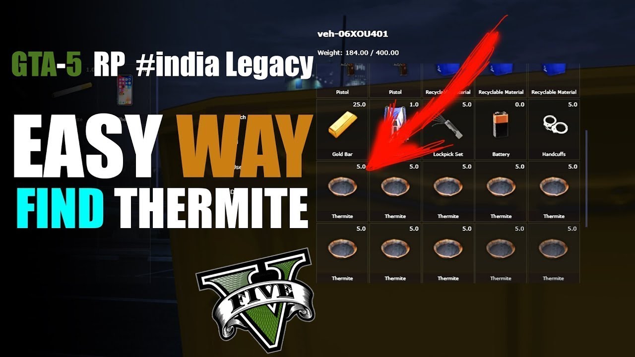 How to find Thermite By doing Chop Shop in GTA 5 RP Indian Server  | Sharaabi Gaming