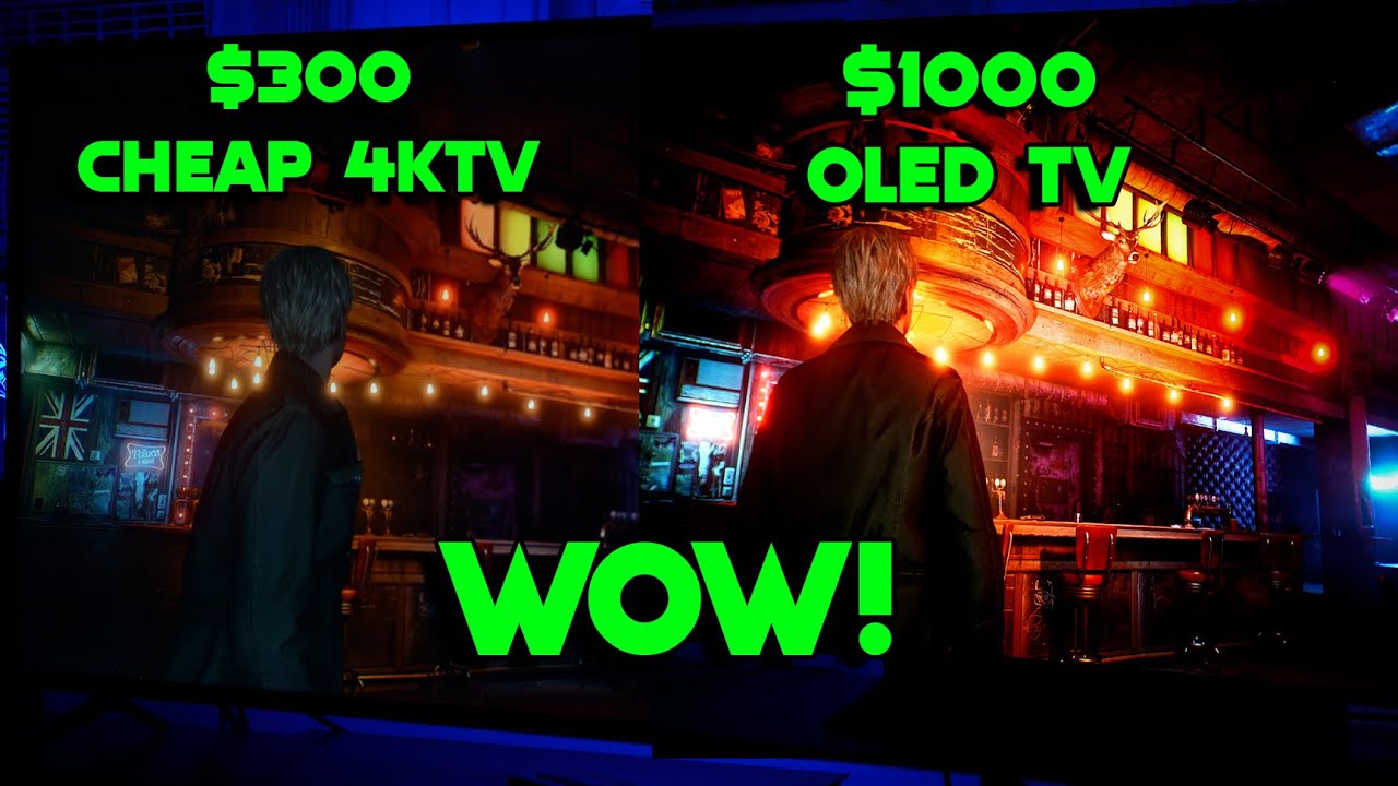 OLED &mdash; это прорыв! (Дешёвый 4K-телевизор против LG C4 OLED 4K-телевизора в играх)