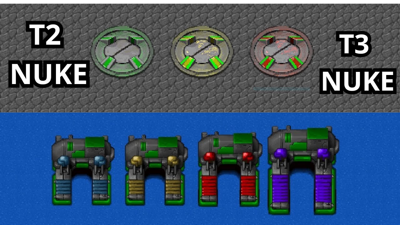 Rusted Warfare mod The Last War 3.0 T2 Nuke T3 Nuke SeaFactoryT2 SeaFactoryT3