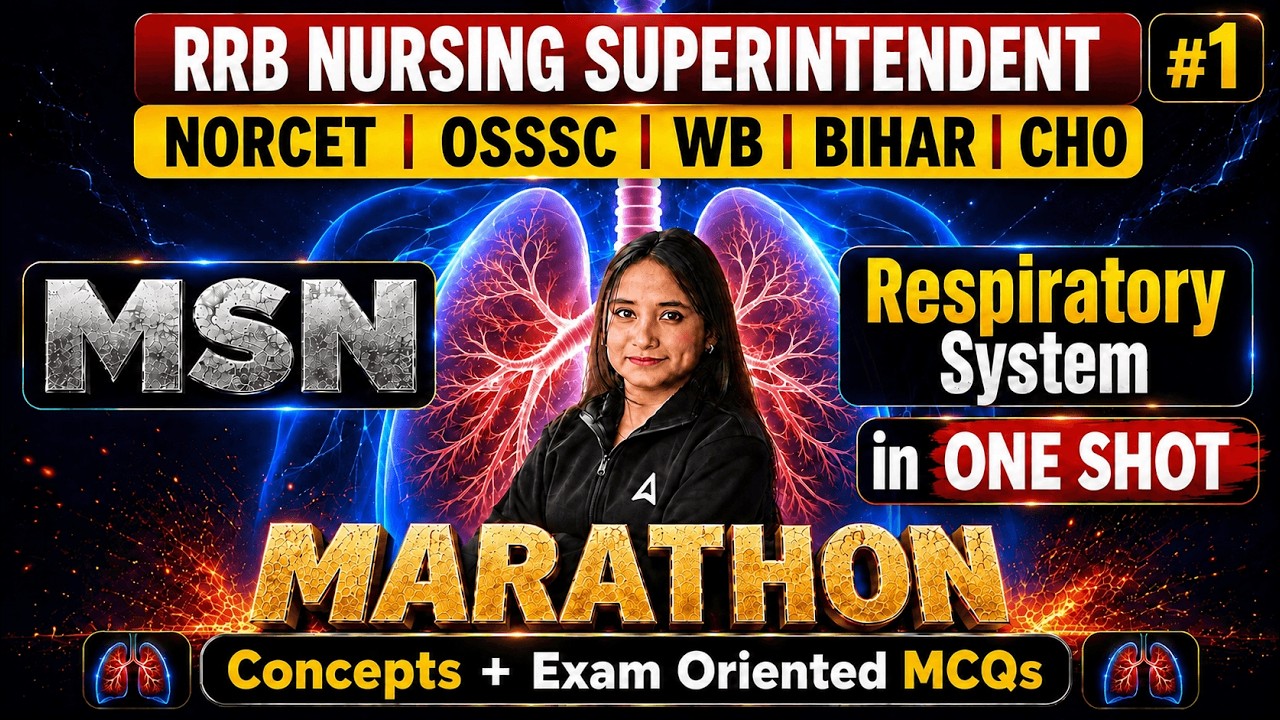 Respiratory System One Shot Marathon | MSN MCQs for NORCET, RRB, OSSSC, WB & CHO 2026