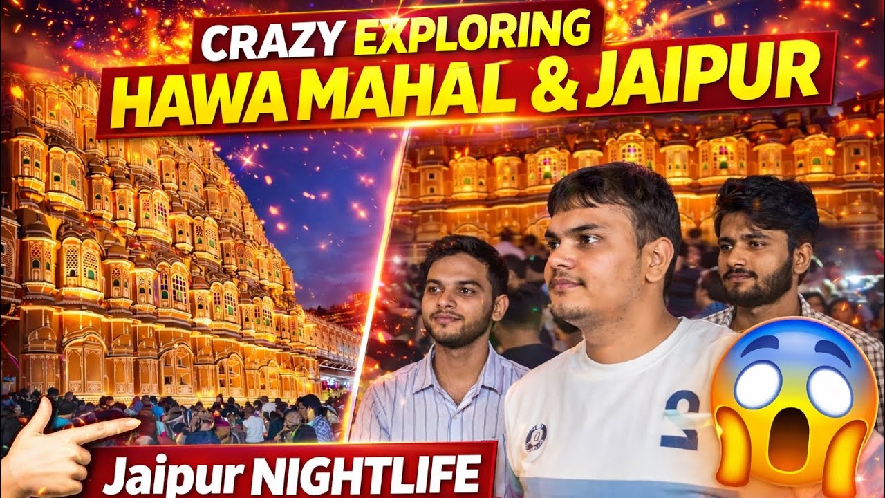 Itni Bheed Kyu? 😳 Hawa Mahal Night Tour | Jaipur Vlog