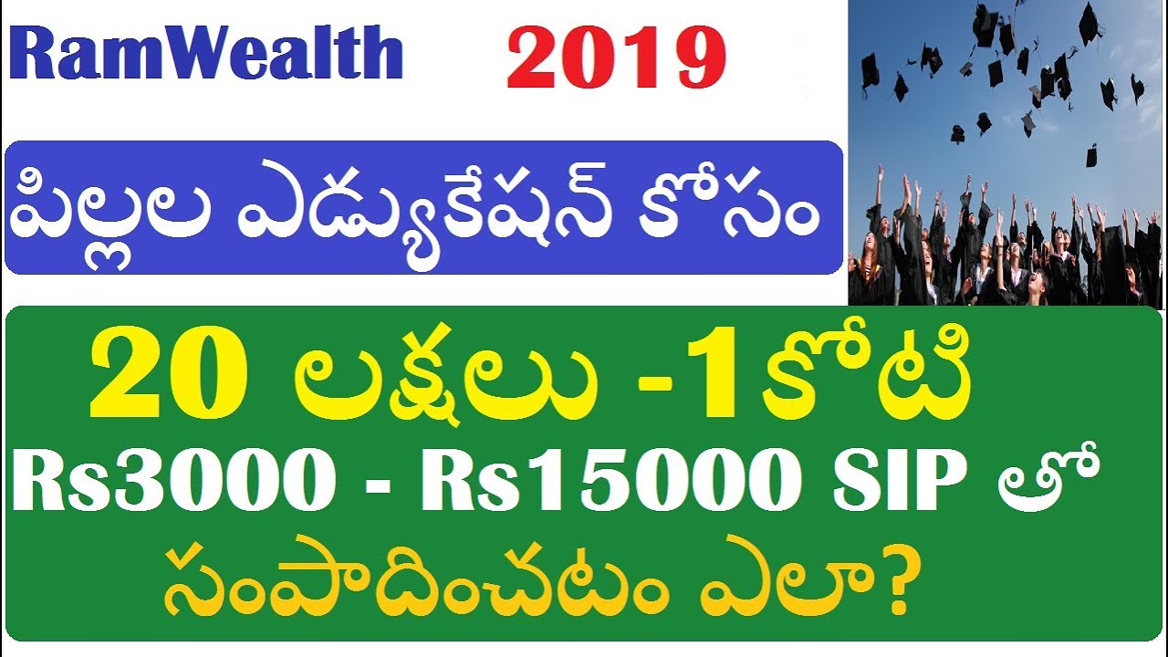 How to Earn 20 Lakhs to 1 Crore for Kids Educations with Rs 3000 to 15000 Monthly SIP
