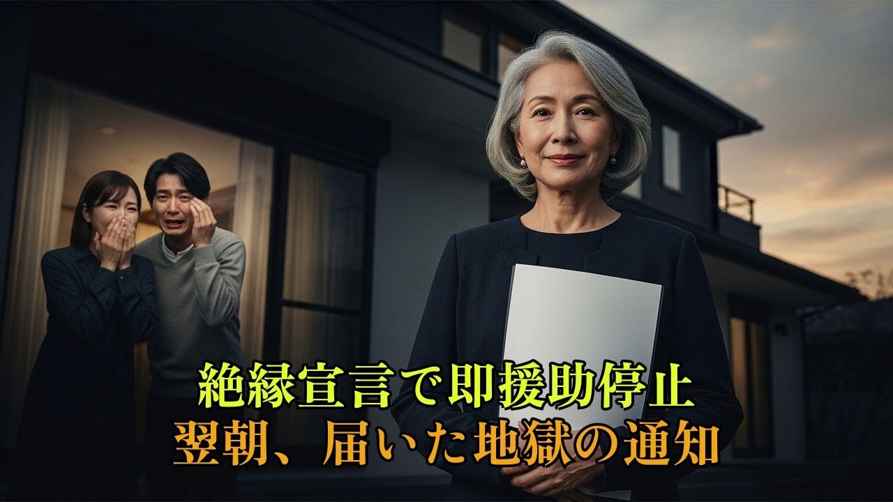 「二度と来るな」と絶縁された母。全援助を停止し翌朝、息子夫婦を待つ地獄の通知