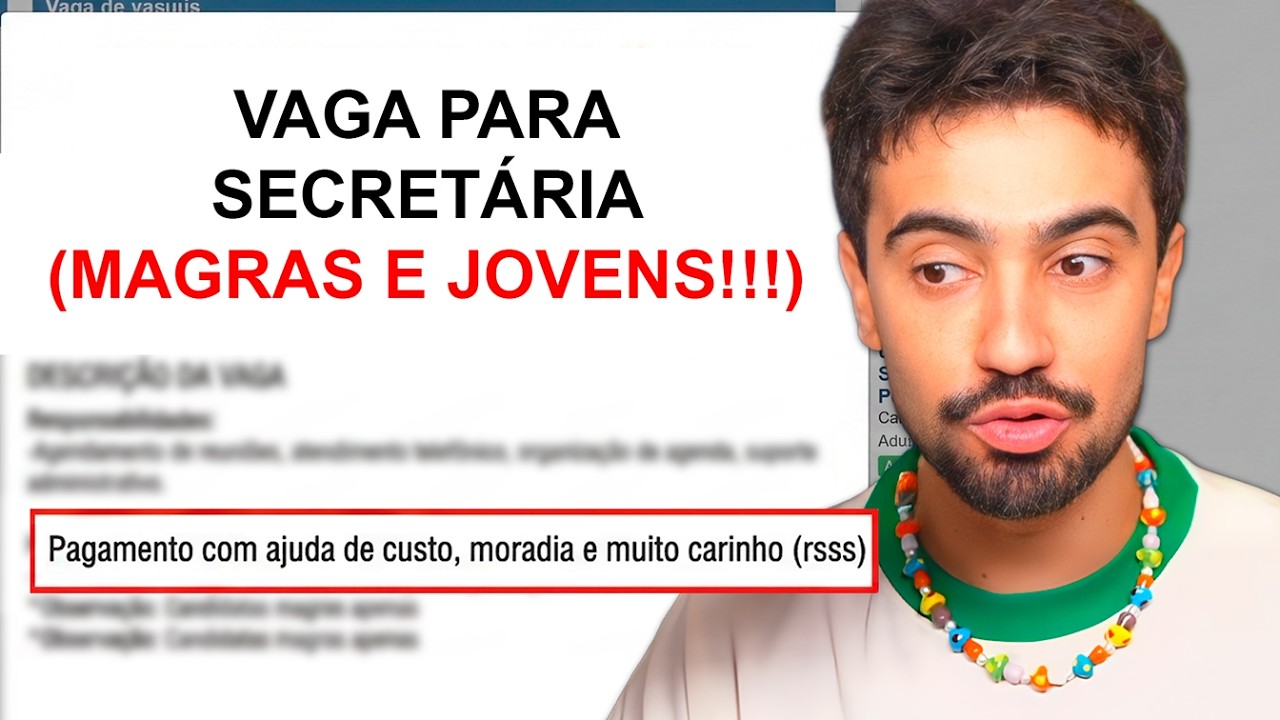 é difícil encontrar vagas de emprego PIORES que essas