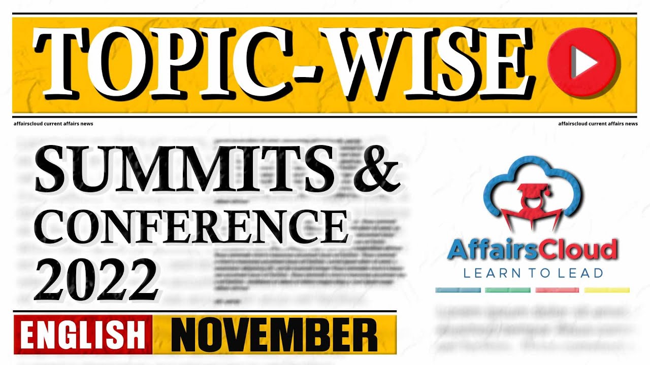 November 2022 - Summits & Conference | English | AffairsCloud