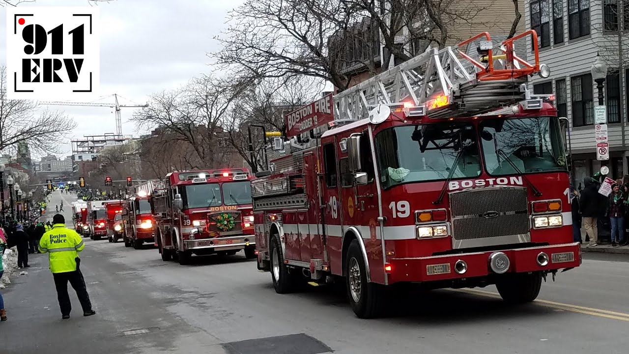 Boston 2017 Saint Patrick's Day Parade Emergency Vehicles