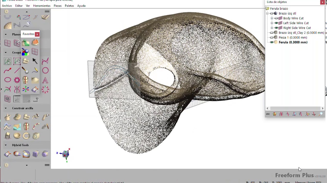 Geomagic Freeform - Ortosis Diseno de Ferula (Splint Design)