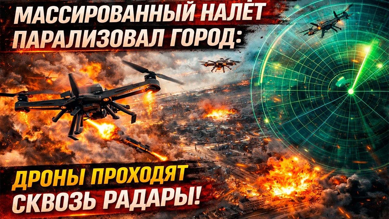 Массированный налет парализовал город: Дроны проходят СКВОЗЬ РАДАРЫ!