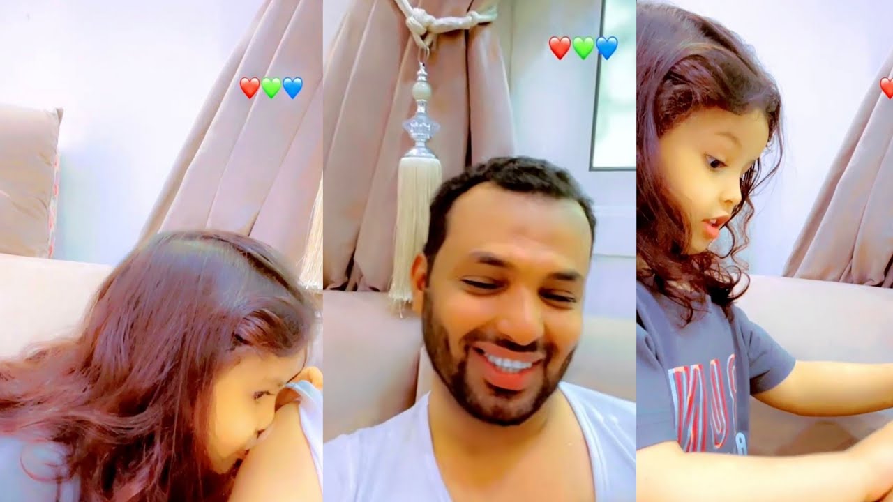 ابودانة القحطاني حنيه غنى على ابوها بعد التطعيم💉🦠