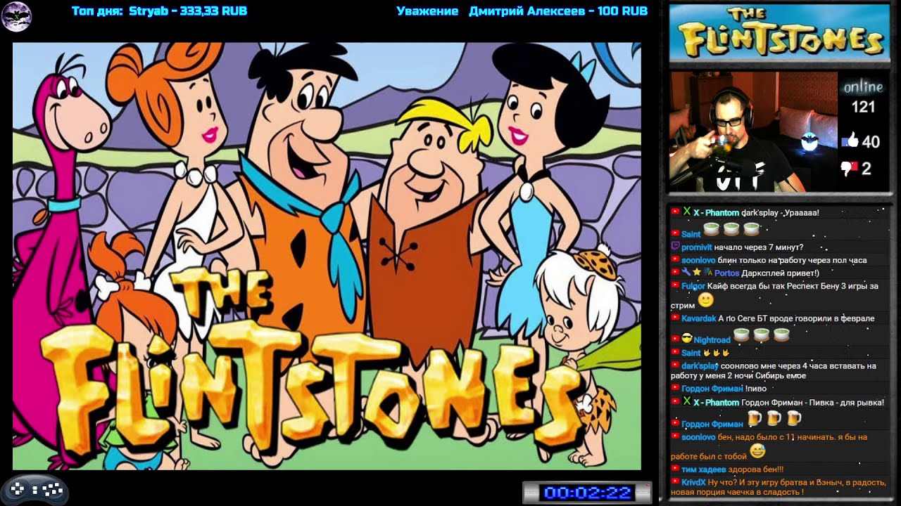 The Flintstones прохождение [ hard ]| Игра (SEGA Genesis, Mega Drive) 1993 Стрим RUS