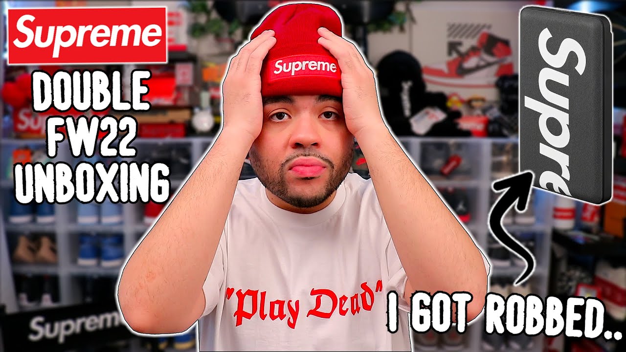 So.. I Got Robbed! SUPREME FW22 UNBOXING Box Logo & Play Dead Tee