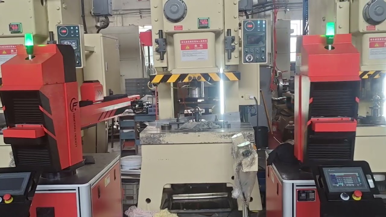 Automated stamping of motor cover