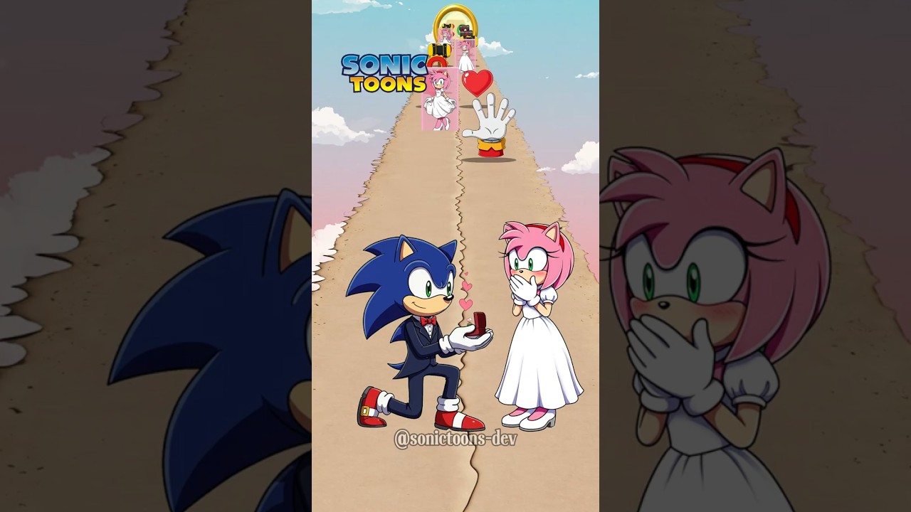 Sonic vs Amy Rose New Save Run Propose Challenge 