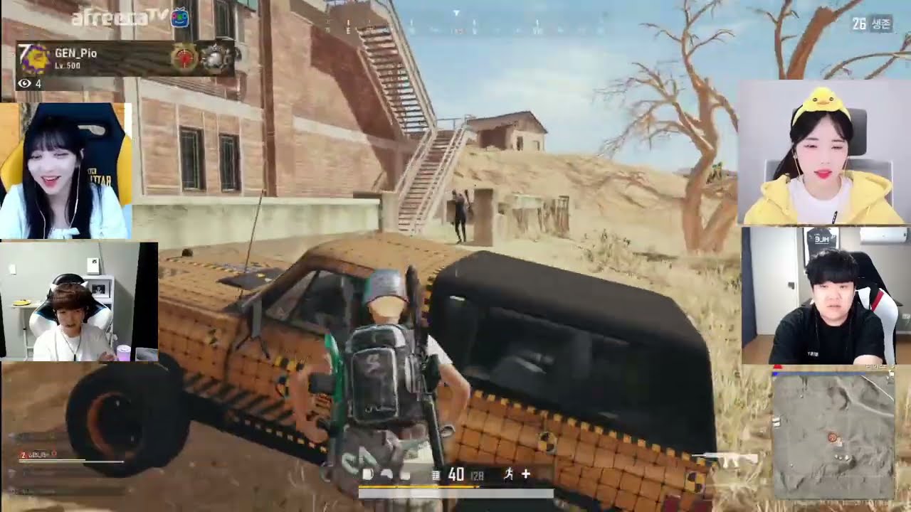 [PUBG]피오 샷발 본 상윤,다누리,쪼이,세아 반응모음
