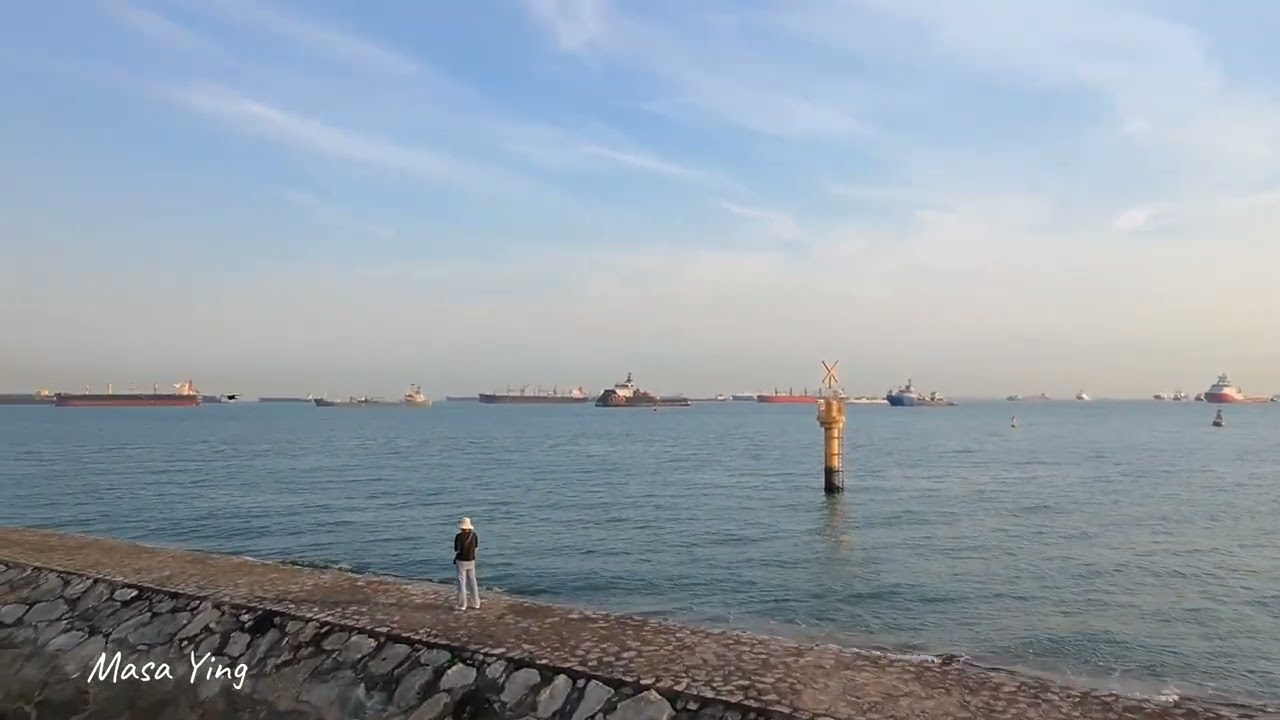 Singapore Marina East Beach sunset 