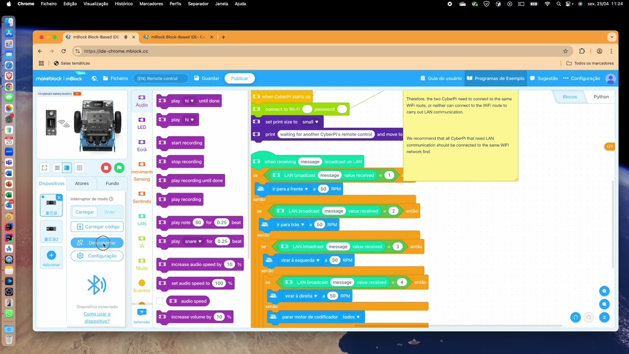 Como Programar o mbot2 com a Plataforma mBlock Online (Scratch + Python)
