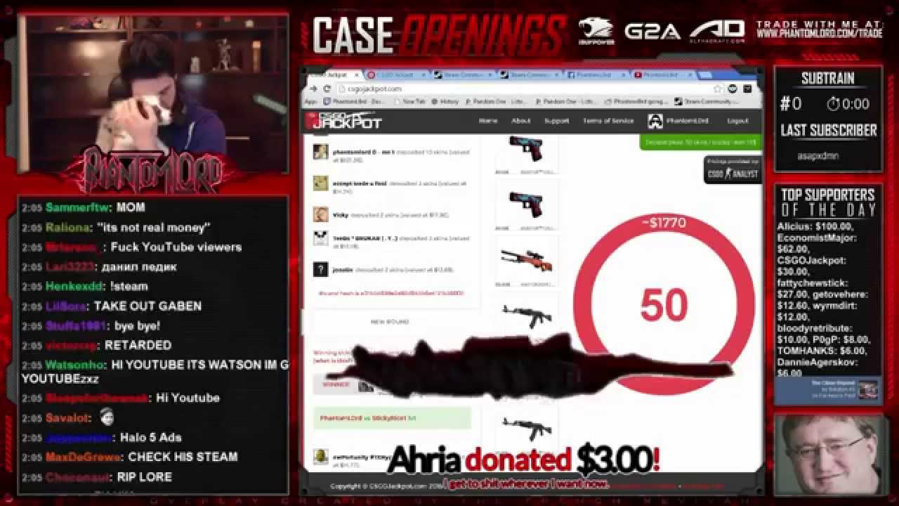 $12K Sticky Rice VS PhantomL0rd Twitch, csgojackpot.com