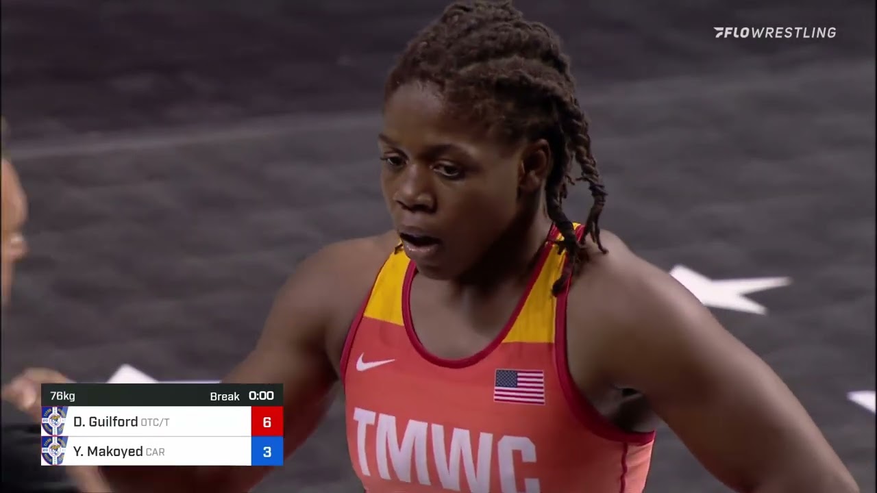 76 Kg Round 1 - Dymond Guilford, USOPTC /  Vs Yelena Makoyed, Cardinal Wrestling Club  -  TMWC