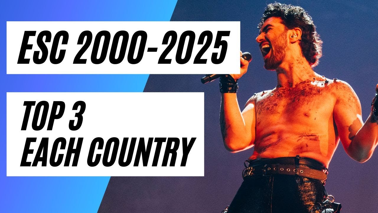 Eurovision 2000 - 2025 | Top 3 From Each Country