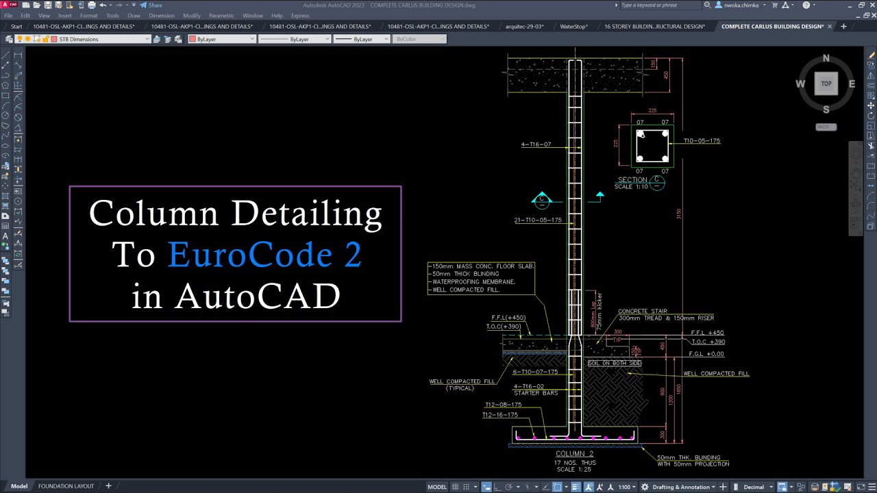 Column Detailing to Eurocode 2 using Stonebridge Detailing Template.