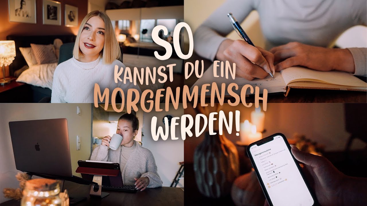 SO wirst du ein MORGENMENSCH - früh aufstehen ohne müde zu sein, produktiver Start in den Tag!