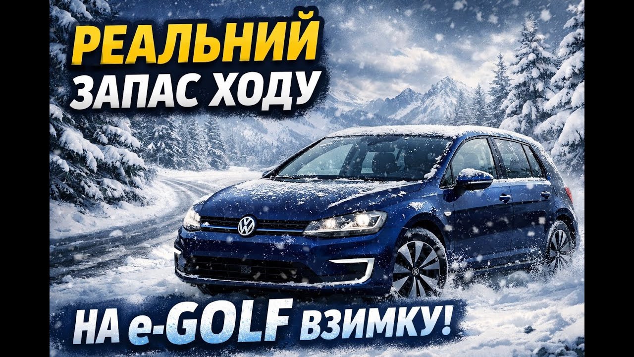 Реальний запас ходу Volkswagen e-Golf 36kW взимку