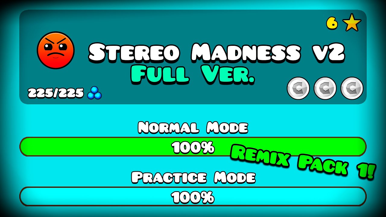 STEREO MADNESS V2 FULL VERSION! BY: 417KEVINJT (Full HD) || Geometry Dash 2.206
