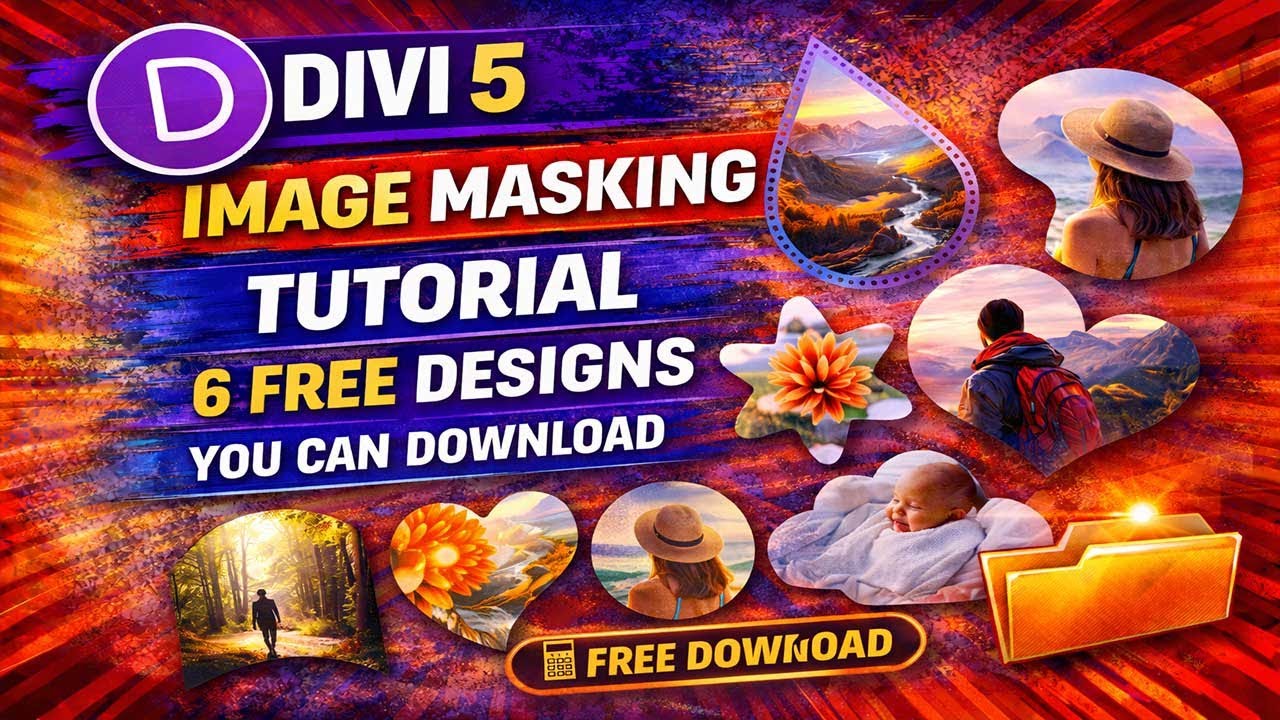 Divi 5 Image Masking Tutorial – 6 Free Designs You Can Download
