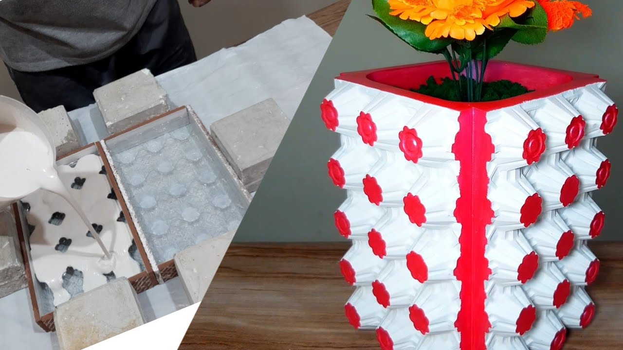 ideia de como fazer vaso decorativo com gesso e cartela de ovos pra vender e ganhar dinheiro em casa