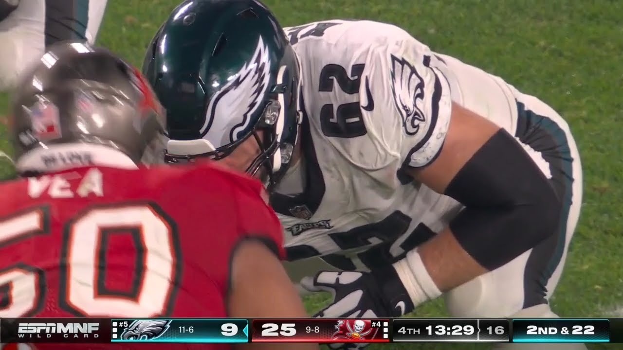 Jason Kelce & Landon Dickerson vs Vita Vea (2023-24 Wildcard) | OL vs DL Matchup