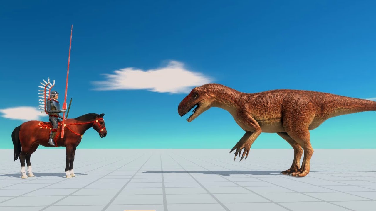 Hussar vs Allosayrus - Animal Revolt Battle Simulator - ARBS