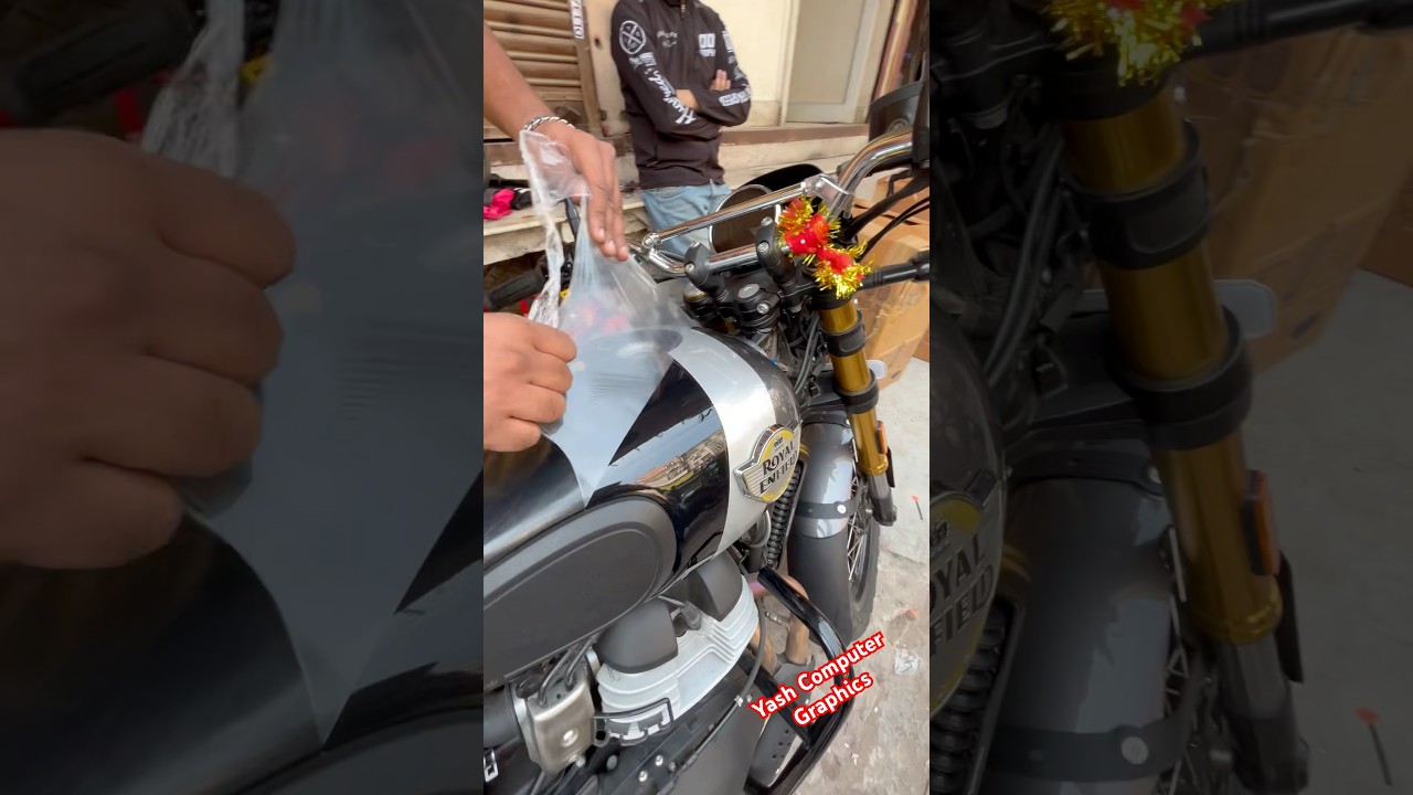 Royal Enfield Interceptor Bear 650 Lamination And Rim Graphics Design  😱