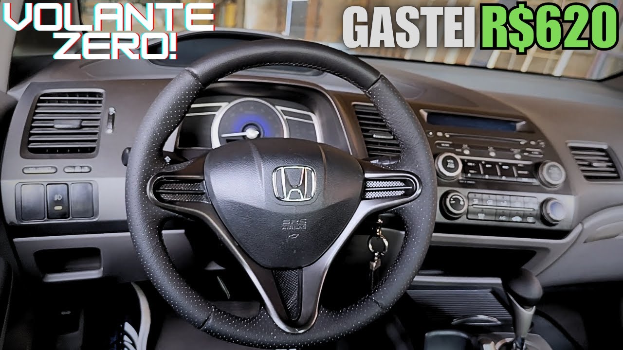 REVESTIMENTO E EMBLEMA DO VOLANTE CIVIC G8 RENOVADO