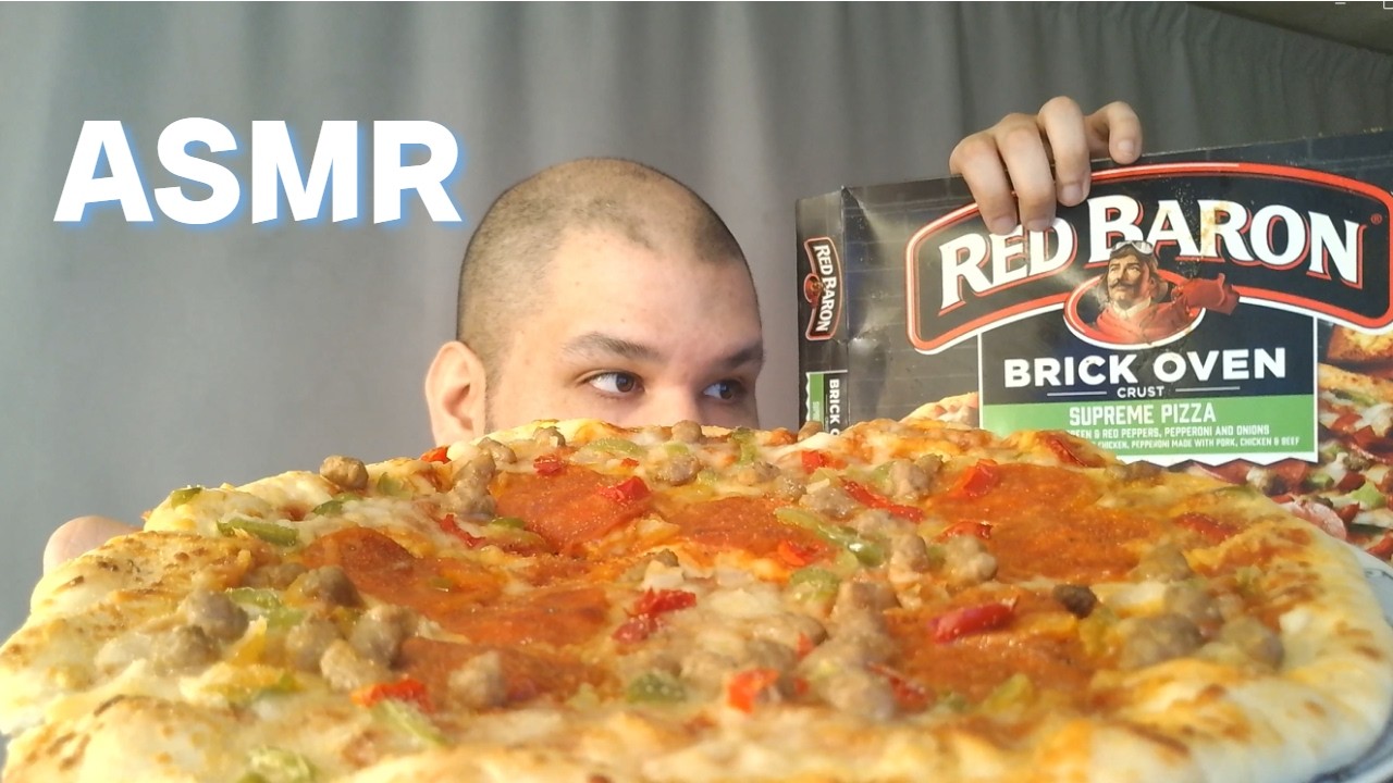 Asmr Trying Red Baron Brick Oven Supreme Pizza