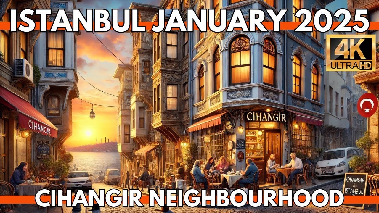 Istanbul Turkey 2025: 4K Walking Tour from Taksim to Cihangir & Galataport | Hidden Streets & Cafés