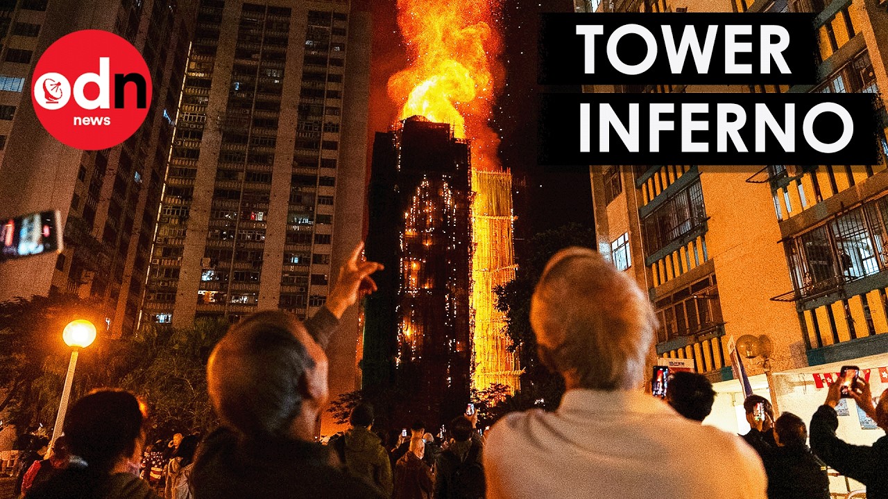 Deadly Fire Engulfs Tower Blocks 'Under Renovation' in Hong Kong