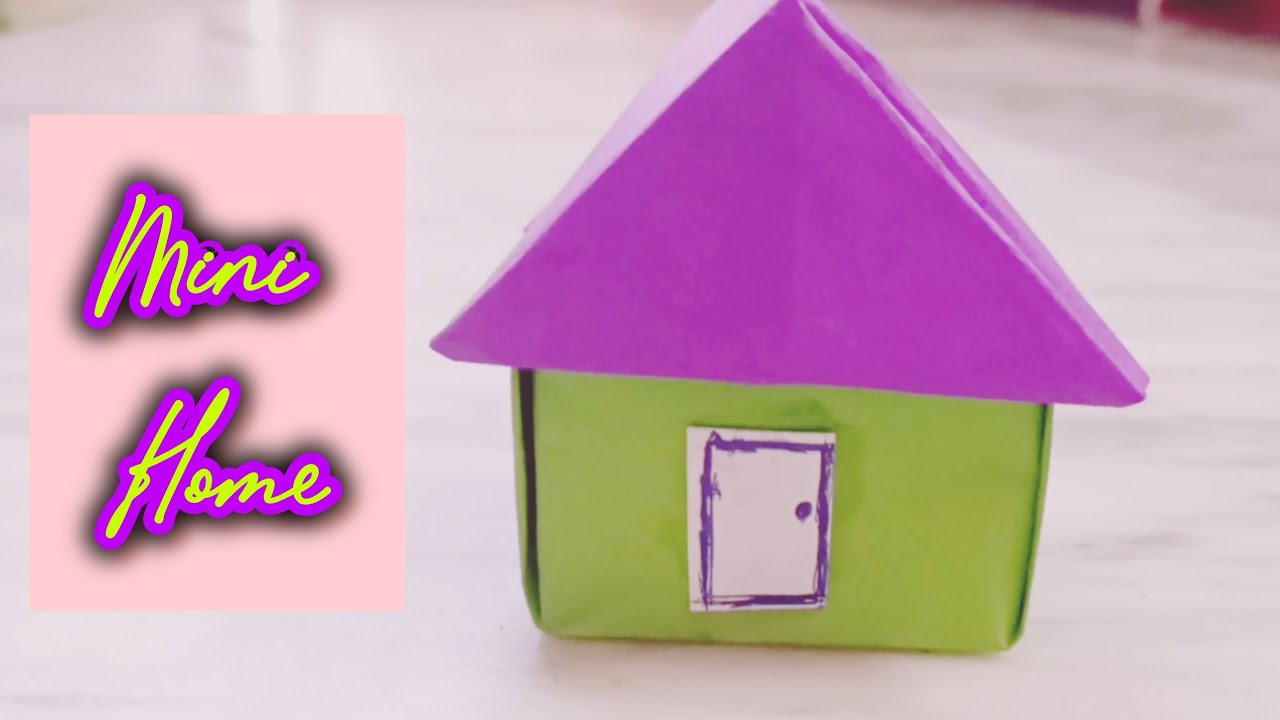 How to make simple mini home in paper|mini Home|crafts|simpleeasy|paper size15cm*15cm|handmadecraft 