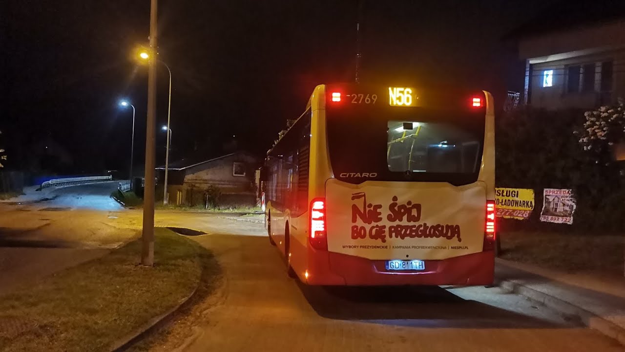 GAIT Cała Linia N56 kierunek Kolbudy, Plac Kaszubski Mercedes-Benz O530 C2 #2769