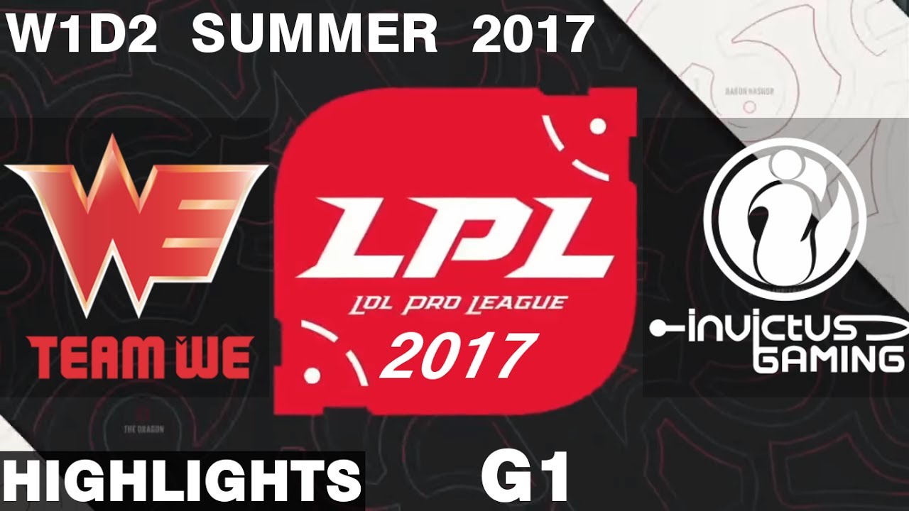 WE vs IG | Game 1 | HIGHLIGHTS | LPL SUMMER 2017 | Team WE vs Invictus Gaming