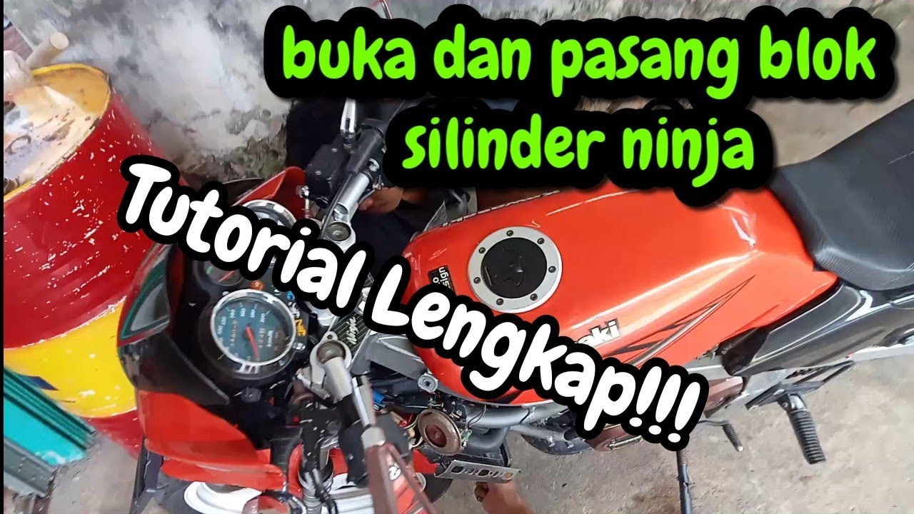 cara membuka blok silinder ninja r