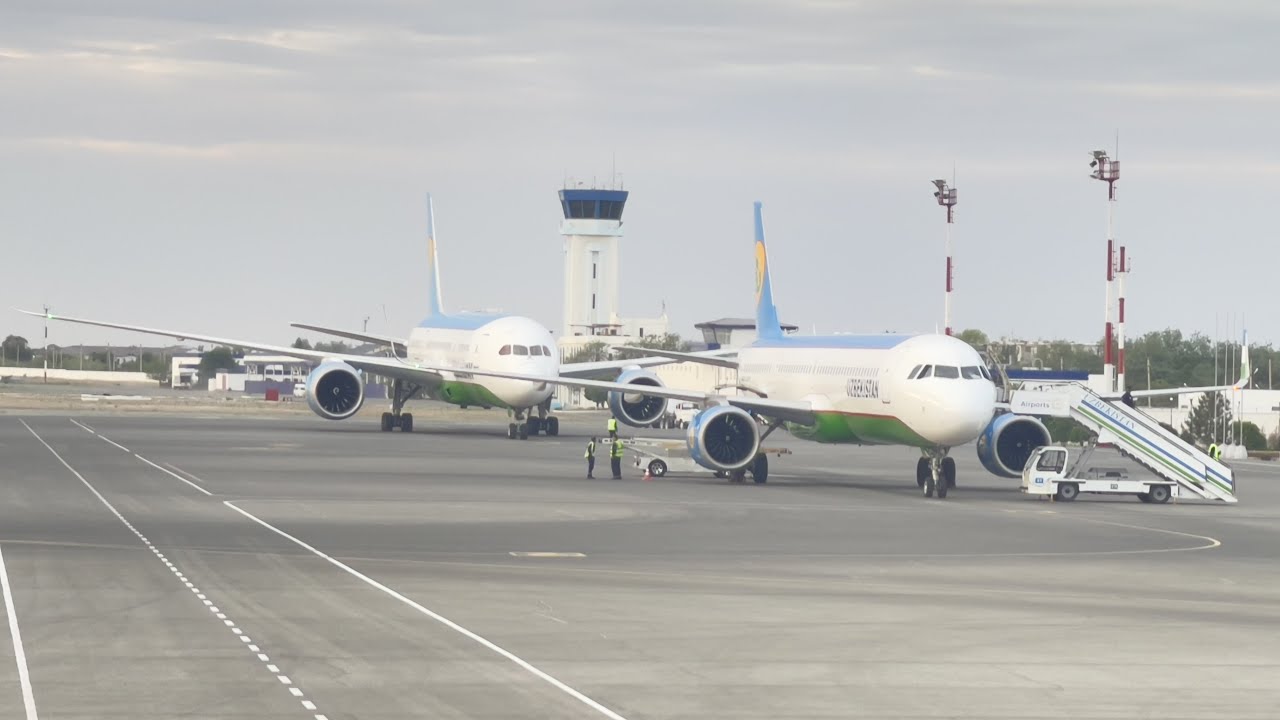 Brand new A321Neo. Посадка в Ургенч. Landing to Urganch. 29.04.2023