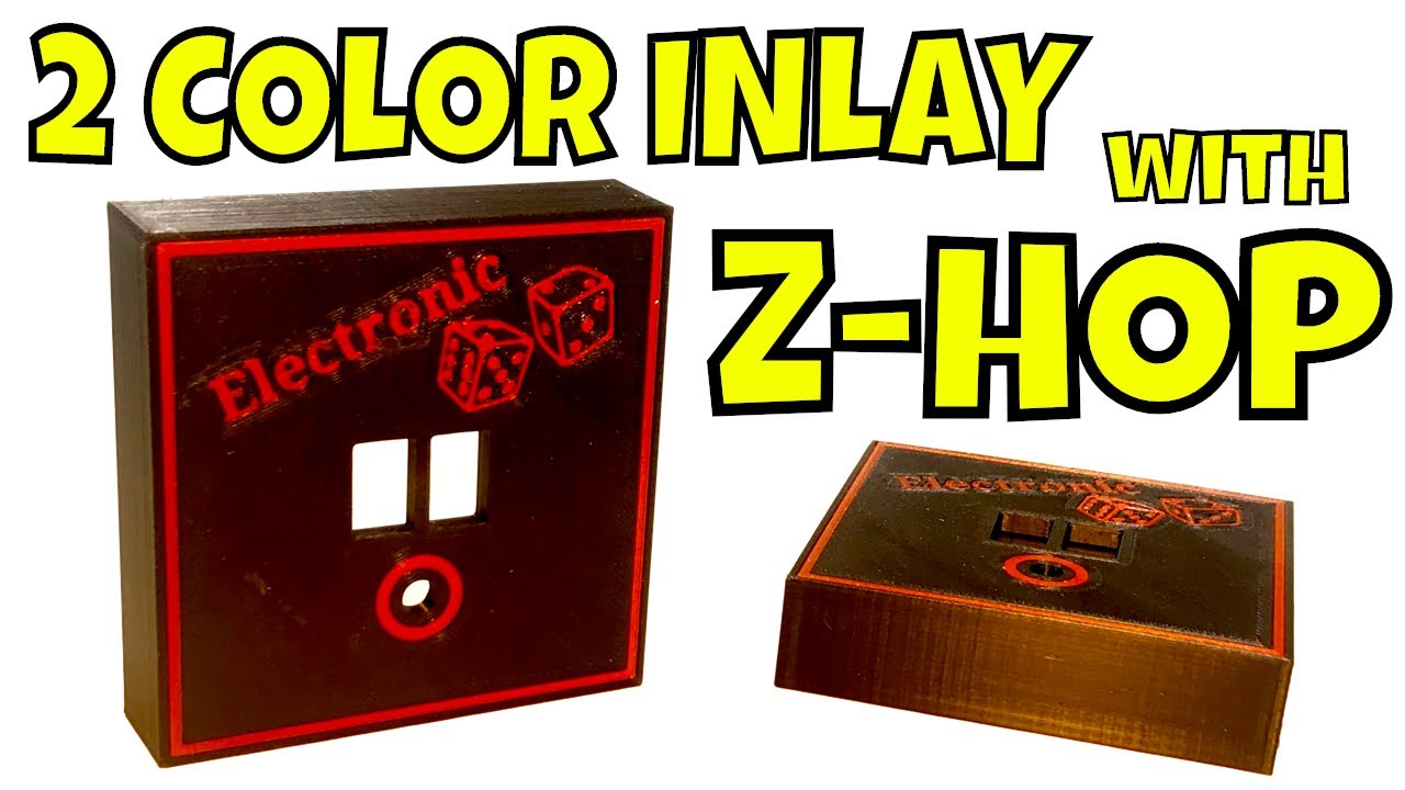 Гладкая двухцветная инкрустация 3D-печатью с использованием Cura Z Hop на Creality Ender 3