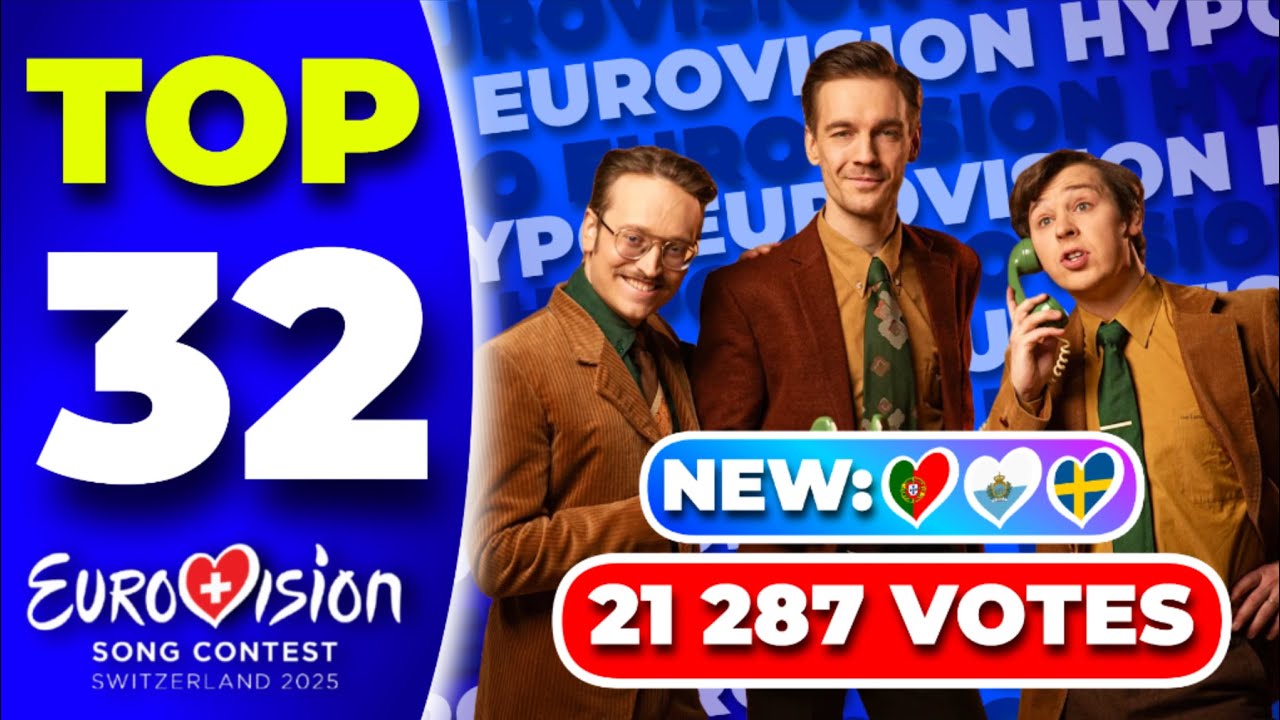 Eurovision 2025 | Top 32 - Voted By 21 287 People - NEW:🇵🇹🇸🇲🇸🇪
