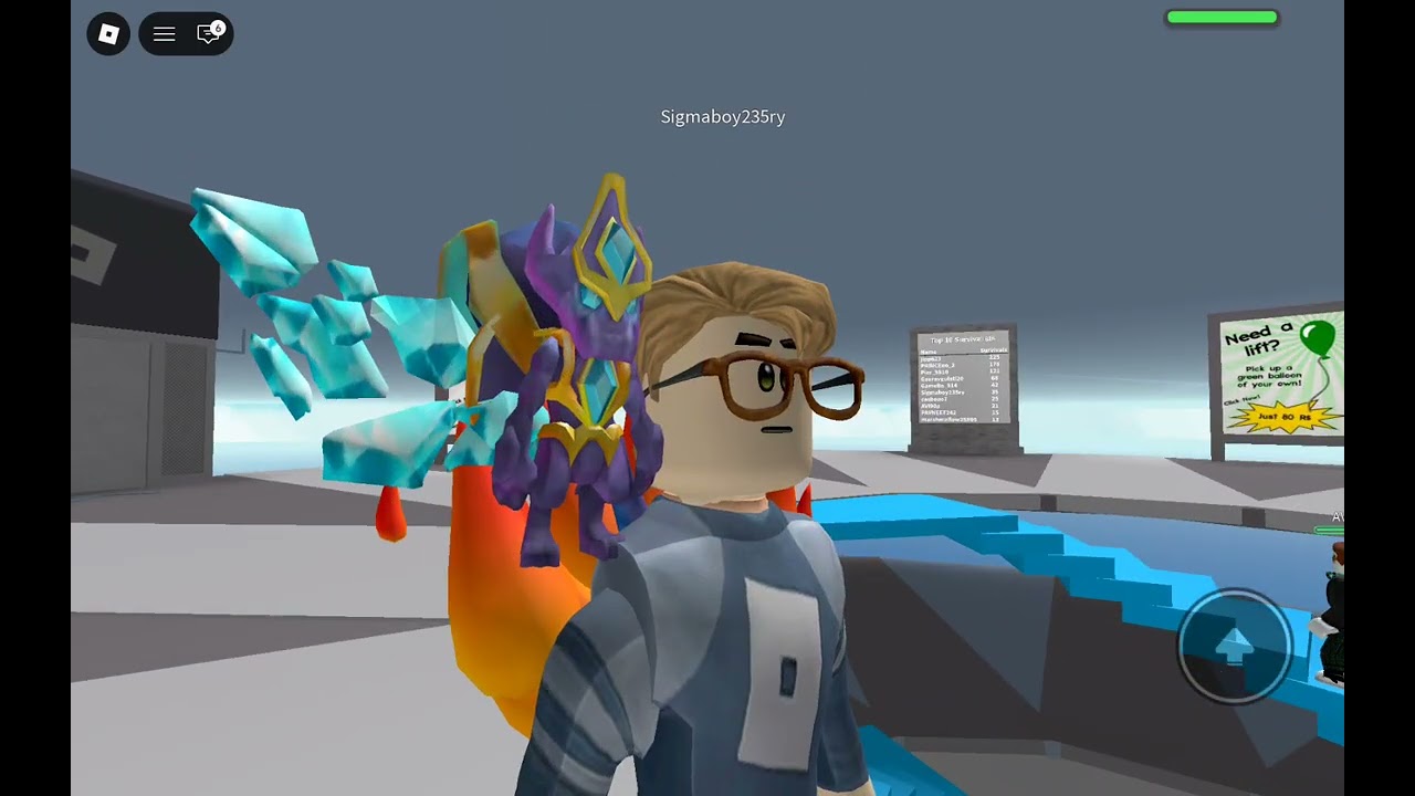 A new roblox bug ✨️  an aura farming emote guy. Me 3rd on the leaderbord and natural disasterserviva