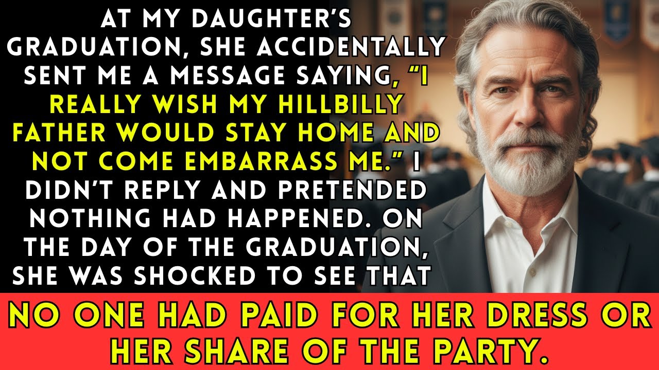 At My Daughter's Graduation She Texted Me By Mistake, Insulted Me, I Stayed Silent