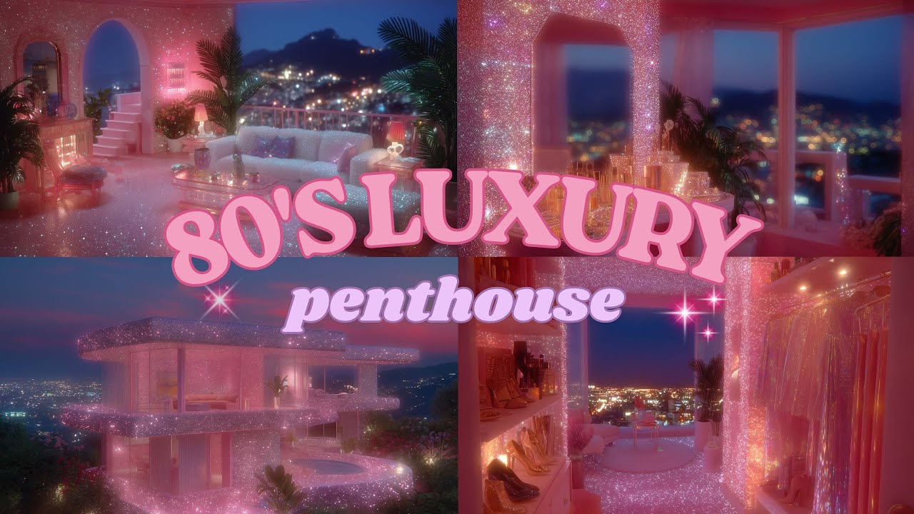 One hour in a pink 80s luxury penthouse — shimmering synths & nostalgic ambience. 🌆💖