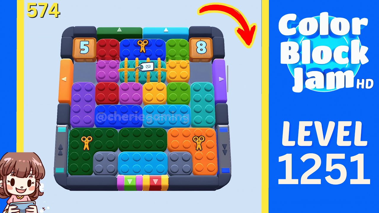 Color Block Jam Level 574 (1251) Solution Walkthrough