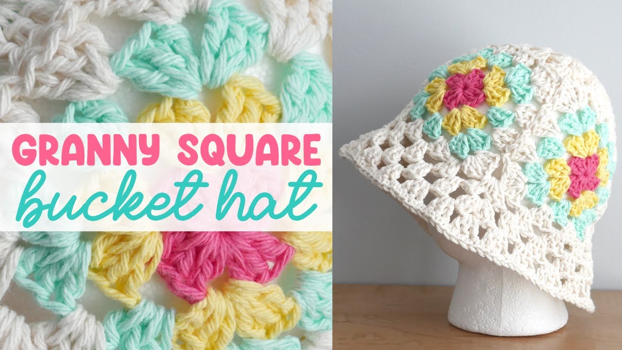This CROCHET Hat is Perfect for Summer! (Granny Square BUCKET HAT)