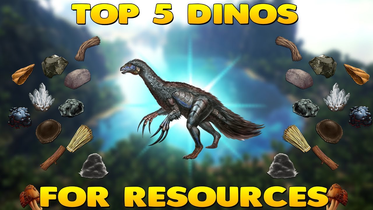 TOP 5 MOST EFFICIENT RESOURCE DINOS | LIVE A RICH ARK LIFE | ARK: SURVIVAL EVOLVED EP.2