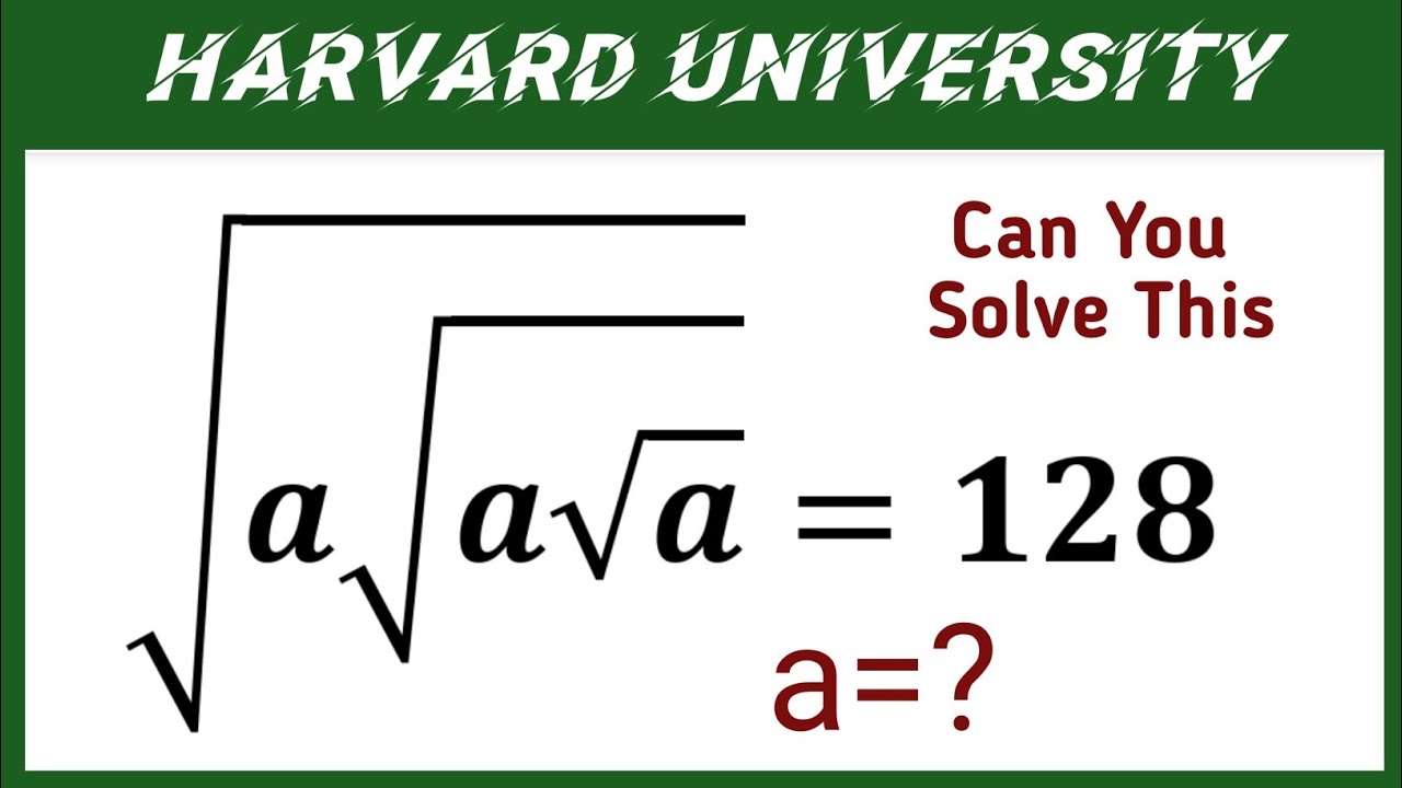 nice math olympiad problems || can you solve this square root question ||